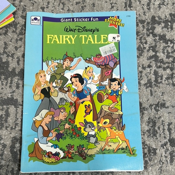 Disney Fairy Tales Giant Sticker Fun Book vintage new - Picture 1 of 1